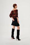 Bardot Collar Handmade Sequined Knitwear Sweater