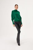 Bat Sleeve Upright Collar Knitwear Sweater