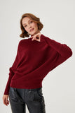 Bat Sleeve Upright Collar Knitwear Sweater