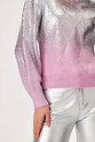 Bright Patterned Cross Knit Knitwear Sweater