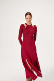 Button Detailed Halter Neck Knitwear Top