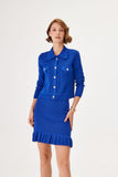 Buttoned Polo Neck Knitwear Jacket