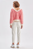 Cable knit orange tricot knit jumper