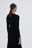 Chain Detailed Cut Out Black Knitwear Sweater