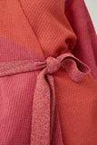 Color Block Waist Belt Kimono  Cardigan