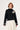 Contrast Floral Embroidered Wool Black Knitwear Sweater