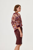 Crewneck Shawl Pattern Multi Knitwear Sweater