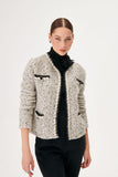 Crochet Nope Textured Knitwear Jacket