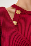 Double Breasted Knitwear Cardigan with Button Detail