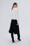 Flared Midi Knit Skirt