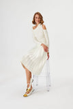 Glitter Detailed Midi Knit Skirt