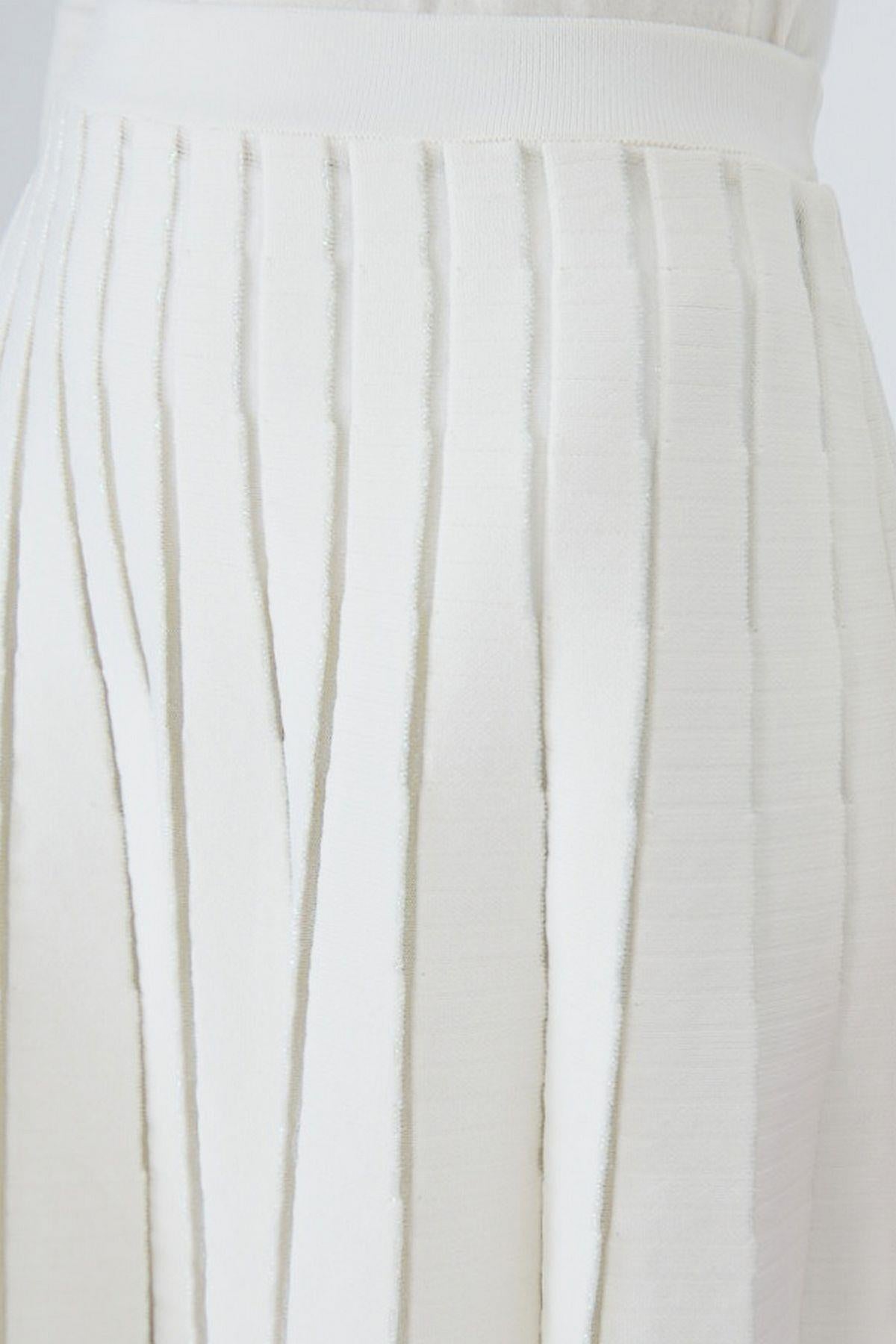 Glitter Detailed Midi Knit Skirt