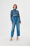 Glitter High Neck Multi Blue Knitwear Sweater