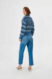 Glitter High Neck Multi Blue Knitwear Sweater