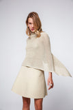 Gold Shimmer Detailed Openwork Poncho