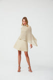 Gold Shimmer Detailed Openwork Poncho