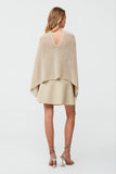 Gold Shimmer Detailed Openwork Poncho