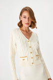 Hair Braided Cardigan with Handcrafted Chain Detail