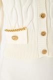 Hair Braided Cardigan with Handcrafted Chain Detail