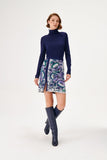 Half Turtleneck Knitwear Sweater with Rose Detail