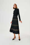 Half Turtleneck Knitwear Sweater with Rose Detail
