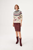 Handmade Bird Pattern Multi Knitwear Sweater