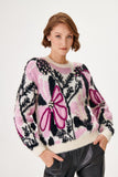 Handmade crafted Floral Patterned Wool Multi Knitted Sweater