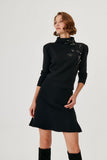 Handmade Stone embroidery Black Knitwear Sweater