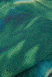 Knitwear Sweater with Green Blue Patterned Digital Printing