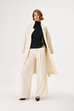 Maxi Knitwear Coat with Braided Sleeves Detail