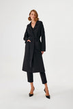 Maxi Knitwear Coat with Braided Sleeves Detail
