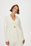 One Button Knitwear Blazer Jacket