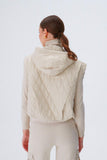 Quilted 3D Beige Knitwear Vest