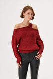 Sequined Cut Out Knitwear Sweater