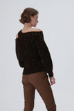 Sequined Cut Out Knitwear Sweater