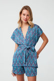 Sleeveless Blue  Kimono Cardigan