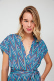 Sleeveless Blue  Kimono Cardigan