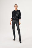 Wool Knitted Sweater with Cuff Detail Stars