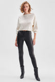 Low Shoulder Pearls Balloon Sleeve Knitwear Sweater