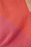 Color Block V-Neck Pleated Blouse