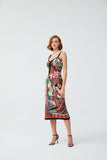 Decollete Detail Ethnic Women Pattern  Dress