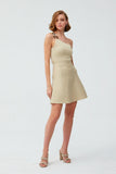 Flared Mini Ecru Skirt