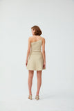 Flared Mini Ecru Skirt