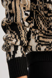 Standing Neck Authentic Patterned Knitwear Sweater