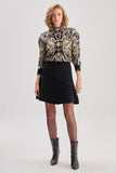Standing Neck Authentic Patterned Knitwear Sweater
