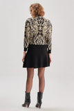 Standing Neck Authentic Patterned Knitwear Sweater