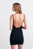 Low Back Black Mini Dress