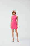 Low-waist Stone Embroidered Mini Dress