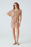 Multicolor Striped Fine Knit Dress