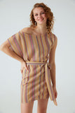 Multicolor Striped Fine Knit Dress